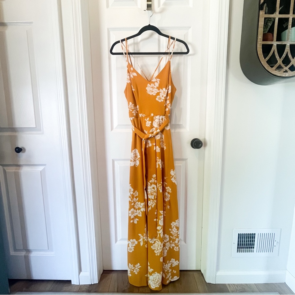 Premier Mustard Yellow Floral Maxi Dress